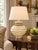 Shabby Chic Late 20th Century Sculptural Neoclassical Shell Urn Table Lamp With Cream Tapered Shade For Sale - Image 3 of 6