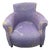 Hand-Tailored Moroccan Sabra Silk Club Chair For Sale