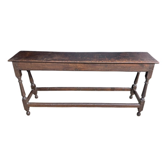 Long Georgian Oak Joint Stool, 1800 For Sale