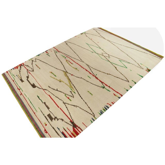 Rug & Kilim’s original ode to Moroccan rug design, carrying a luscious healthy pile in creamy beige comfortably mothering...