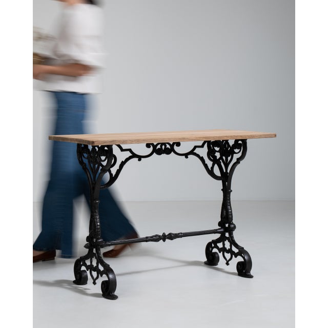 Cast Iron Bistro Table, Antique, France, Early 20th Century For Sale - Image 17 of 18