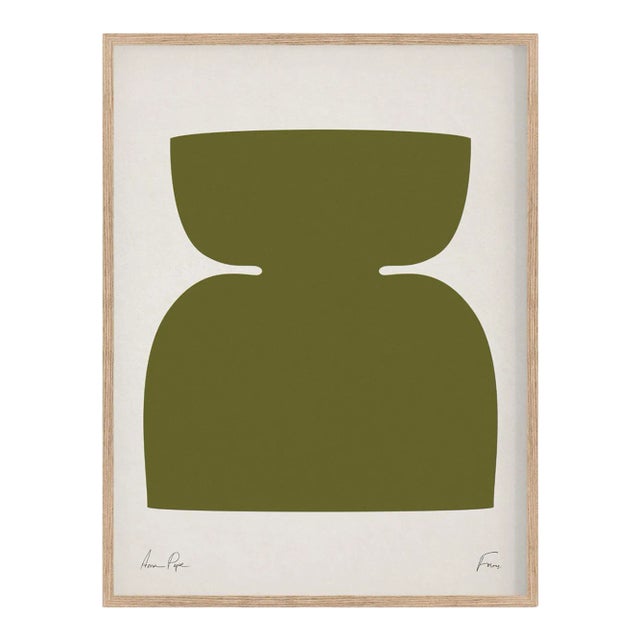 Contemporary Abstract Khaki Giclee Print, Framed For Sale