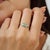 Handmade Three Stone Marquise Emerald & Diamond Ring in 925 Silver Size 7.5 For Sale - Image 6 of 13