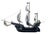 Mid-Century Modern Gio Ponti, Black Wood and Hammered Metal Sailing Ship, 1960s, Metal and Compressed Wood For Sale - Image 3 of 10