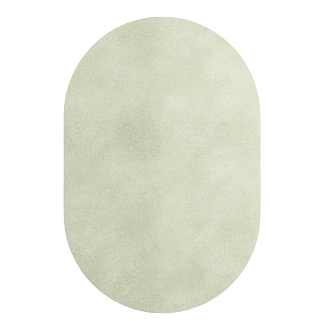 Tapis Oval Fog Green #18 Rug by TAPIS Studio For Sale