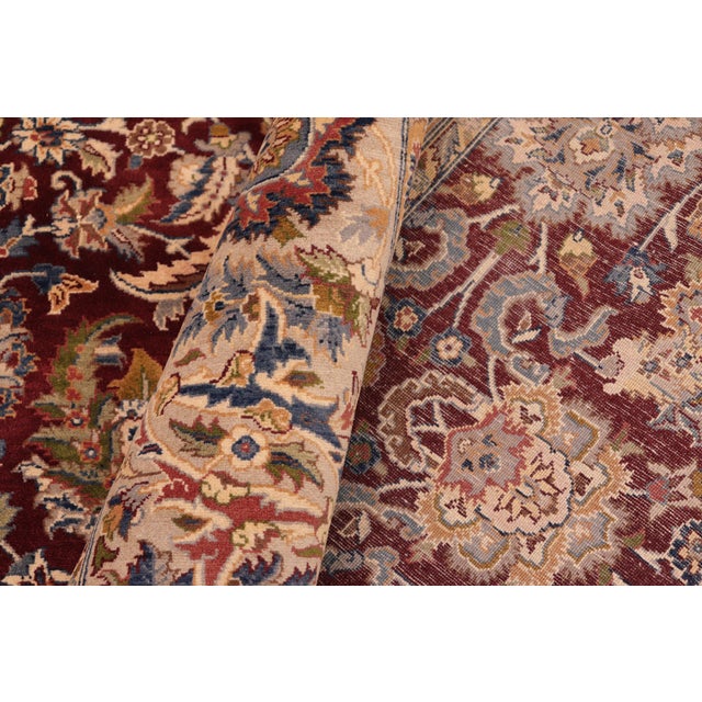 Textile Beautiful 1990's Pak-Persian Red/Taupe Wool Rug - 6'2'' X 9'1'' For Sale - Image 7 of 9