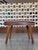 1950's Walnut and Velvet Striped Bench For Sale - Image 4 of 8
