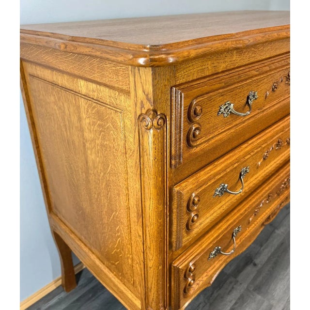 Wood Vintage French Louis XIV Chest of Drawers For Sale - Image 7 of 13