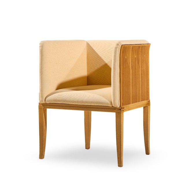 Mid-Century Modern Eliel Saarinen for Arkitektura Saarinen House Mid Century Maple Arm Lounge Chair For Sale - Image 3 of 10