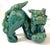 Vintage Turquoise Glazed Ceramic Yang Foo Dog For Sale - Image 4 of 12