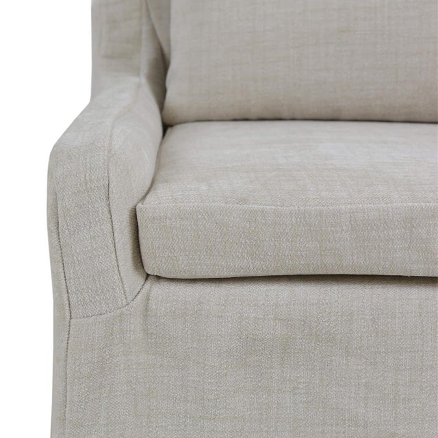 Slipcovered Dining Chair – Light Beige Upholstery For Sale - Image 10 of 11