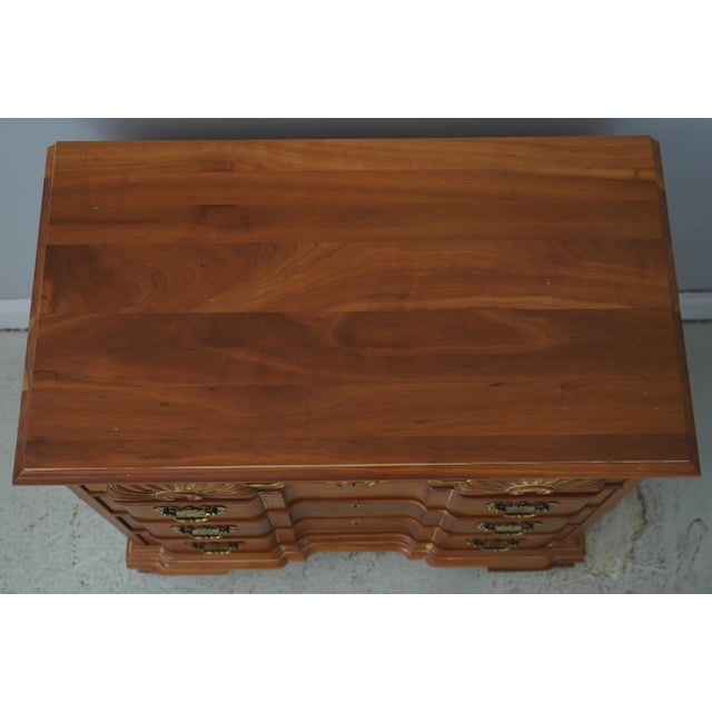 1980s Cherry Georgian Style Block Front Chest For Sale - Image 5 of 18
