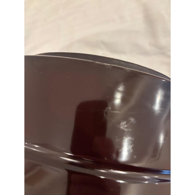 1960s Mid Century Asian Korean Rae Kasian Lacquered Barrel Drum Table Lamp For Sale - Image 5 of 6