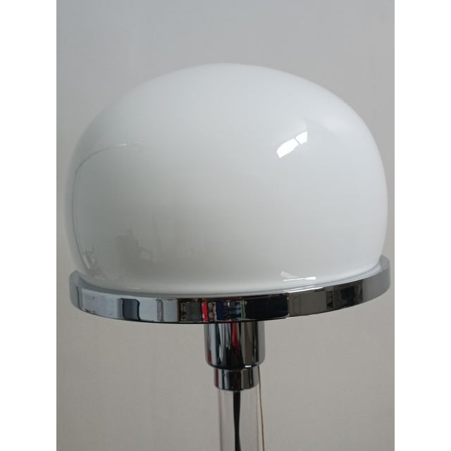 Bauhaus Bauhaus Valentino Lamp n Chrome Plating and Glass from Metalarte, 1976 For Sale - Image 3 of 13