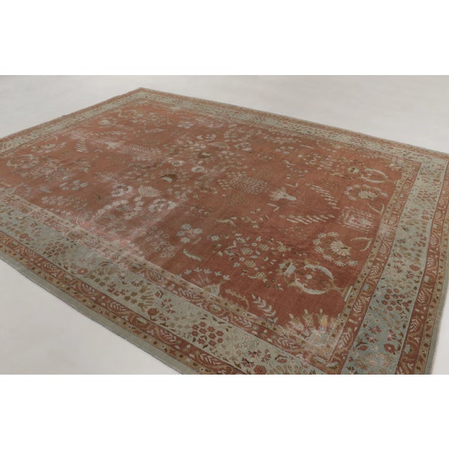 Rug & Kilim Oversized Antique 20th Century Lahore Rug With Distressed Florals - Rug & Kilim For Sale - Image 4 of 11