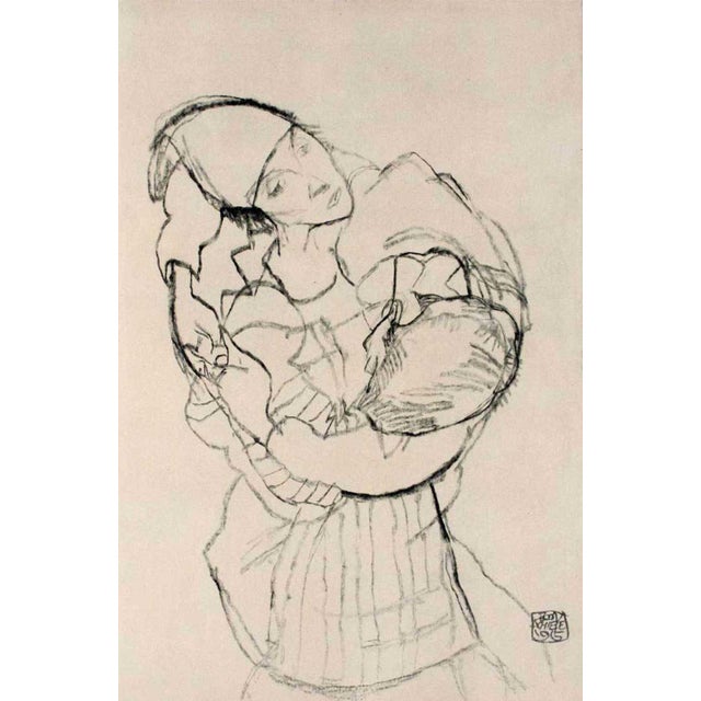 Schiele Limited Edition Lithograph titled The Embrace. 1915. Size : 50.2x35.6cm. It is a numbered Limited Edition of 100...