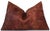 Farmhouse Luxury Cognac Genuine Leather Patchwork Throw Pillow 16x24 | Handmade Rustic Modern Lumbar Cushion For Sale - Image 3 of 7