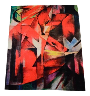 Franz Marc "Foxes" Inspired Area Rug - 4′10″ x 5′9″