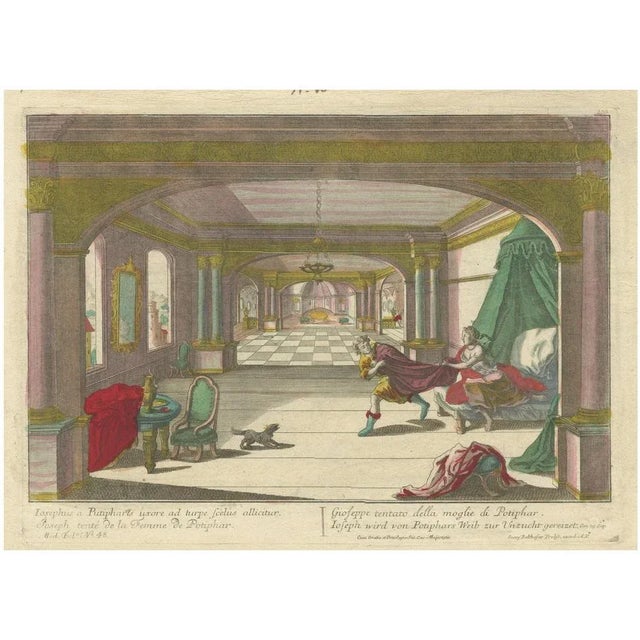 Probst, Joseph Tempted by Potiphar's Wife, 1770, Print For Sale - Image 10 of 10