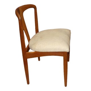 Danish Teak Off-White Juliane Dining Chair by Johannes Andersen for Uldum Møbelfabrik, 1970s For Sale