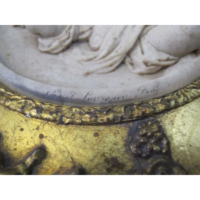 Ew Wyon Marble Cherub Plaque in Victorian Gilt Frame Calmady Children For Sale - Image 10 of 12