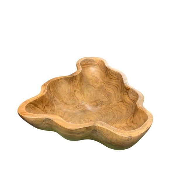 Medium Wooden Bowl For Sale - Image 4 of 5