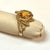 8 Carat Natural Round Citrine Cocktail Ring in 14 Karat Yellow Gold, Estate For Sale - Image 12 of 18