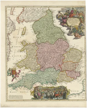 Map of England by Nicolaes Visscher II, 1690