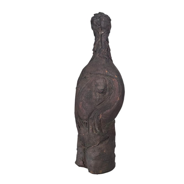 Mid-Century Modern Claude Horan Signed Hawaiian Studio Pottery Female Sculpture 14" For Sale - Image 3 of 18