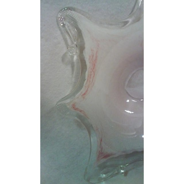 Murano Pink and White Console Bowl For Sale - Image 10 of 11