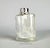 Large Vintage Floral Frosted Glass Vanity Bottle Jar With Lid For Sale - Image 4 of 6