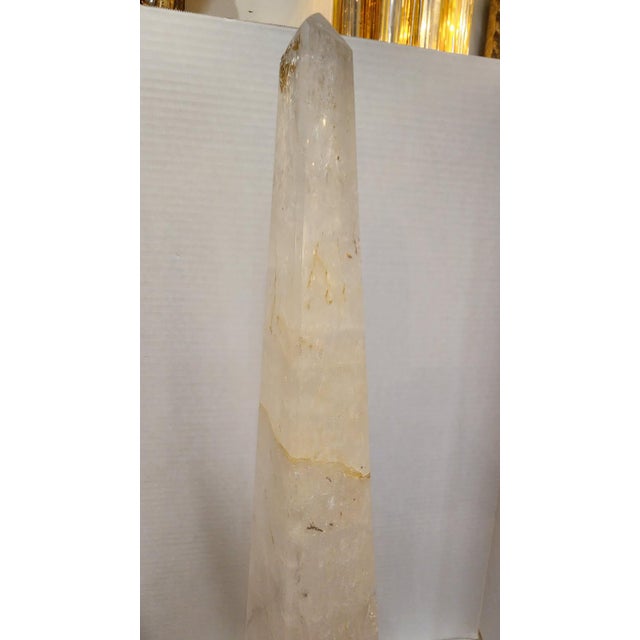 Mid 20th Century Mid 20th Century Rock Crystal Obelisk For Sale - Image 5 of 5