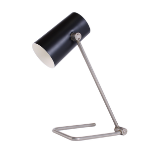 Adjustable Black Tube Metal Table Lamp by Hala Dbgma, 1950s