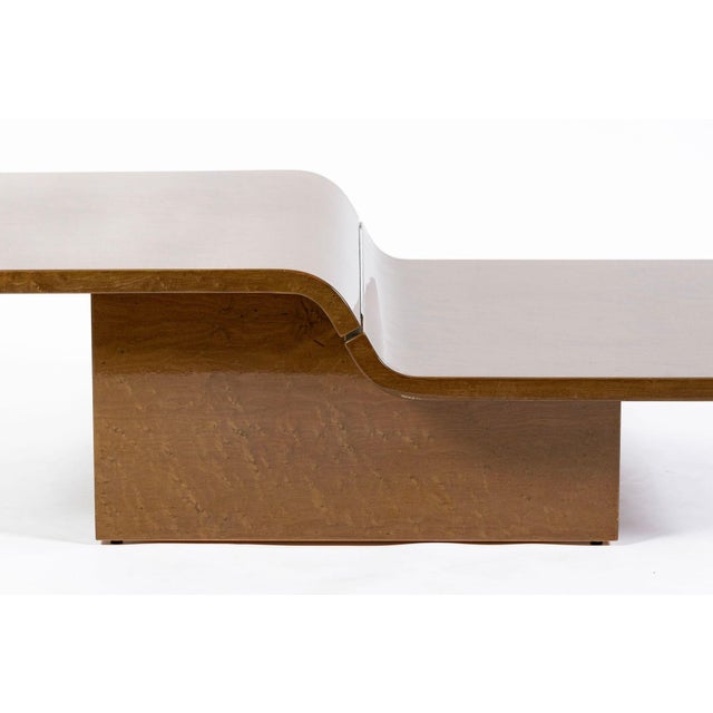 Brown Vintage Postmodern Sculptural Lacquered Wood Coffee Table, 1970s For Sale - Image 8 of 14