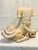 Cream Monumental Circa 1980s Cream & White Ceramic Foo Dog Statue (18" Wide) - Mottahedeh Style For Sale - Image 8 of 11