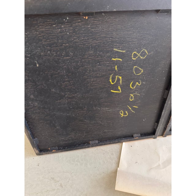 Black 1950s Vintage Black and Gold Dorothy Draper Style Chest of Drawers For Sale - Image 8 of 8