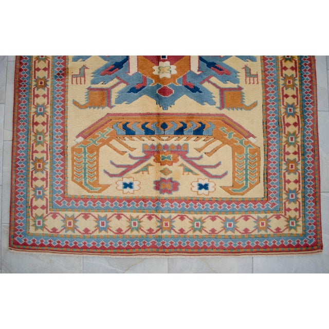 Authentic Turkish Rug, Hand-Knotted Carpet, Hand-Spun Wool Rug, Sustainable Vintage Rug 5x7 Ft Approx For Sale - Image 11 of 14