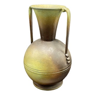 Vintage Swedish Vase by Carl Einar Borgström for Ystad Brons, 1940s For Sale