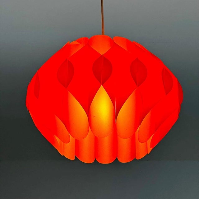 Metal Butterfly Pendant Lamp by Lars Schiøler for Hoyrup Denmark For Sale - Image 7 of 11