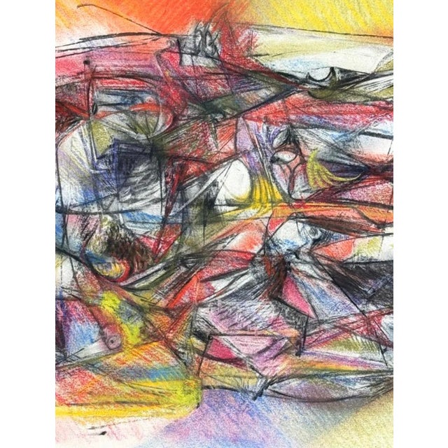 Silvin Bronkart, Large Coloured Abstract Composition, 1957, Mixed Media on Paper For Sale - Image 9 of 15