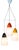 Italian Modern Three-Light Pendant Light in Opaline Glass and Iron, 1970s For Sale