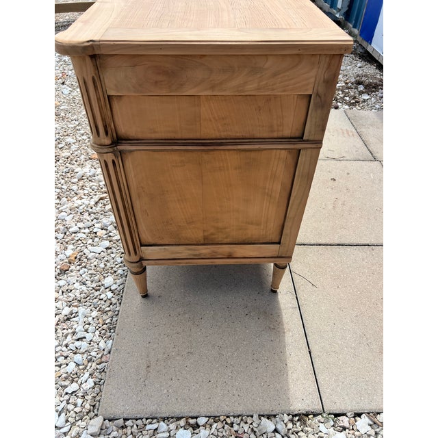 French 19th Century Louis XVI Bleached Solid Walnut Commode For Sale - Image 9 of 12