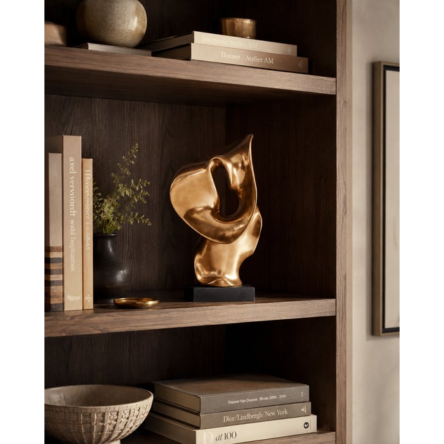 2020s Abstract Matte Bronze Ceramic Statue For Sale - Image 5 of 7