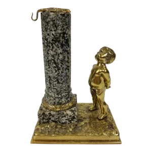Late 19th Century French Bronze and Marble Watch Holder by Louis Kley