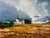 Original Impressionist Oil Painting New England Landscape With Church For Sale - Image 4 of 7