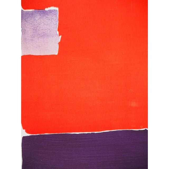 Modern After Nicolas De Stael, Composition with Red Background (Landscape), 1959, Lithograph and Stencil For Sale - Image 3 of 6