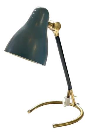 Scandinavian Modern Få 501 Table Lamp in Brass and Steel, 1950s