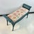 Mid-Century Boho Chic Coastal Bamboo Bench - Newly Upholstered in Ikat Linen For Sale - Image 16 of 18