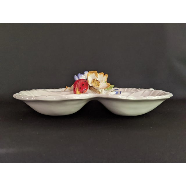 Vintage Italian Floral 4-Part Serving Platter For Sale - Image 10 of 13