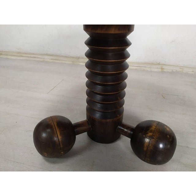 Brutalist Art Deco Side Table attributed to Charles Dudouyt, 1930s For Sale - Image 16 of 18